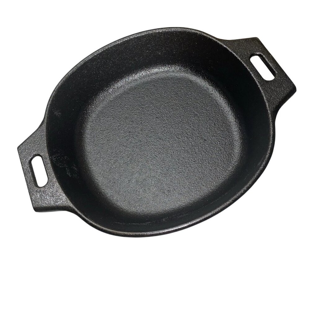 Pampered Chef Cast Iron Skillet Set of 2 5.5" Round Black